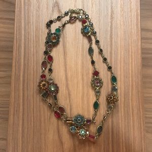 Sorrelli 18 inch colorful jeweled brass necklace
